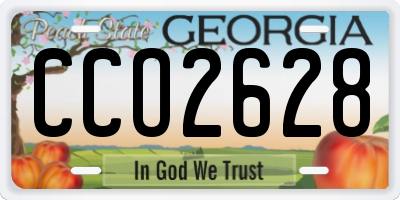 GA license plate CCO2628