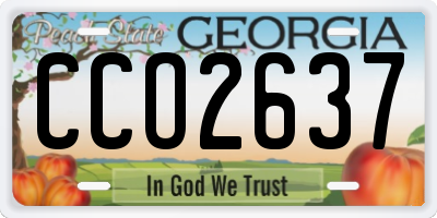 GA license plate CCO2637