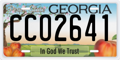GA license plate CCO2641
