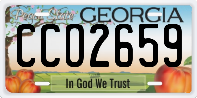 GA license plate CCO2659