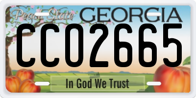 GA license plate CCO2665