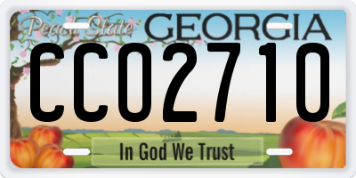 GA license plate CCO2710