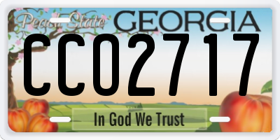 GA license plate CCO2717