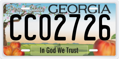 GA license plate CCO2726