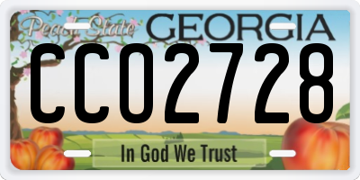 GA license plate CCO2728