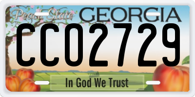 GA license plate CCO2729