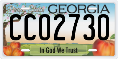 GA license plate CCO2730