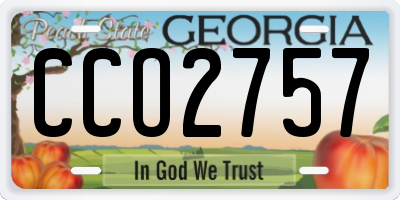 GA license plate CCO2757
