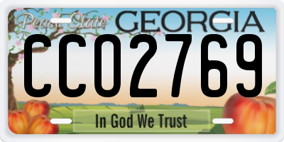GA license plate CCO2769