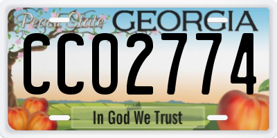 GA license plate CCO2774