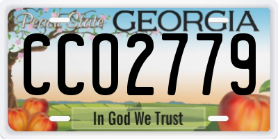 GA license plate CCO2779