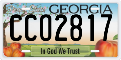 GA license plate CCO2817