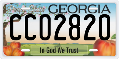 GA license plate CCO2820