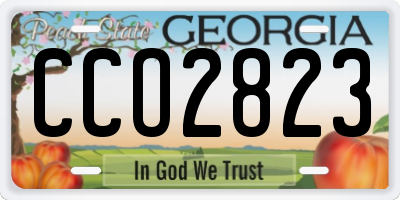 GA license plate CCO2823