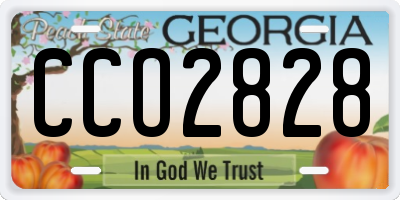 GA license plate CCO2828