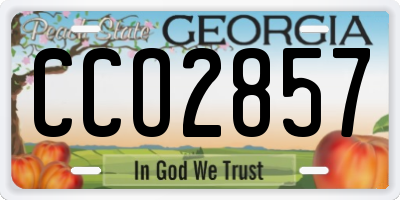 GA license plate CCO2857