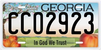 GA license plate CCO2923