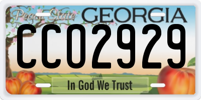 GA license plate CCO2929
