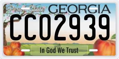 GA license plate CCO2939