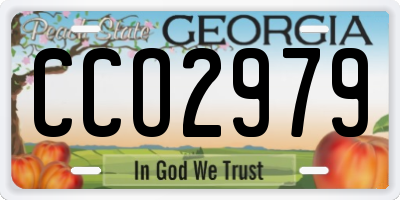 GA license plate CCO2979