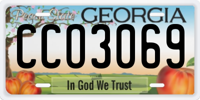 GA license plate CCO3069