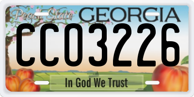 GA license plate CCO3226