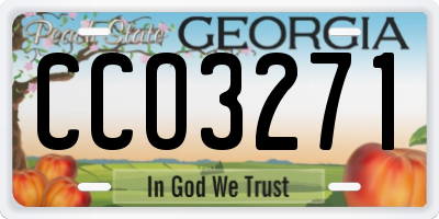 GA license plate CCO3271