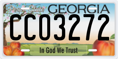 GA license plate CCO3272