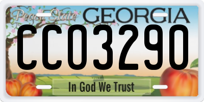 GA license plate CCO3290