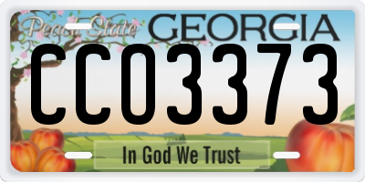 GA license plate CCO3373