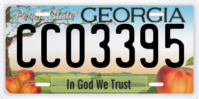 GA license plate CCO3395