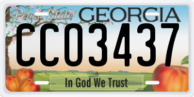GA license plate CCO3437