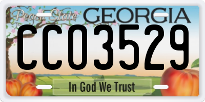 GA license plate CCO3529