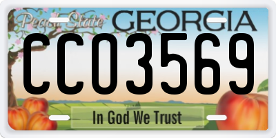 GA license plate CCO3569