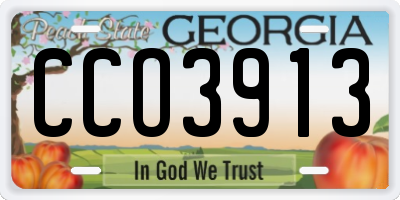 GA license plate CCO3913