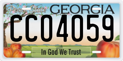 GA license plate CCO4059