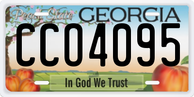 GA license plate CCO4095