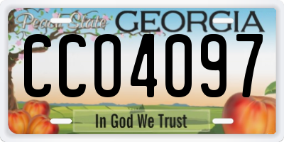 GA license plate CCO4097