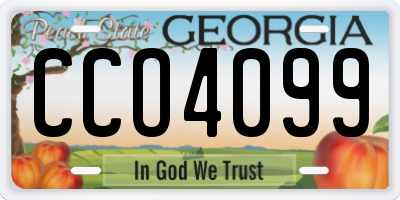 GA license plate CCO4099