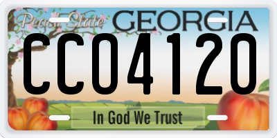 GA license plate CCO4120