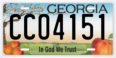GA license plate CCO4151