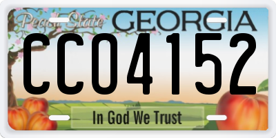 GA license plate CCO4152
