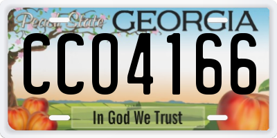GA license plate CCO4166
