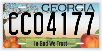 GA license plate CCO4177