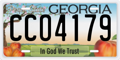 GA license plate CCO4179