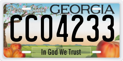 GA license plate CCO4233