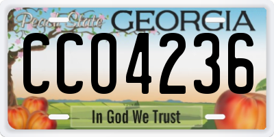 GA license plate CCO4236