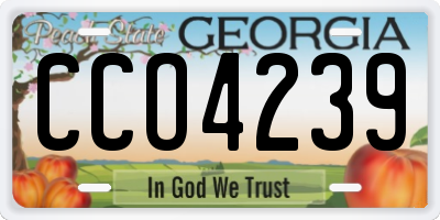 GA license plate CCO4239