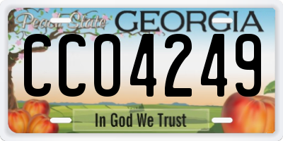 GA license plate CCO4249