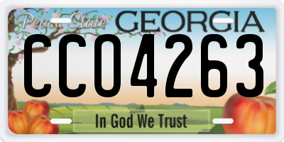 GA license plate CCO4263